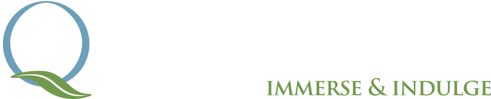 Quapaw Baths & Spa in Historic Downtown Hot Springs, Arkansas - Logo with White Text